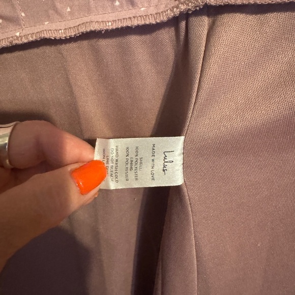 Lulu Polka Dot Wrap Dress in Mauve Size: M - Picture 6 of 10